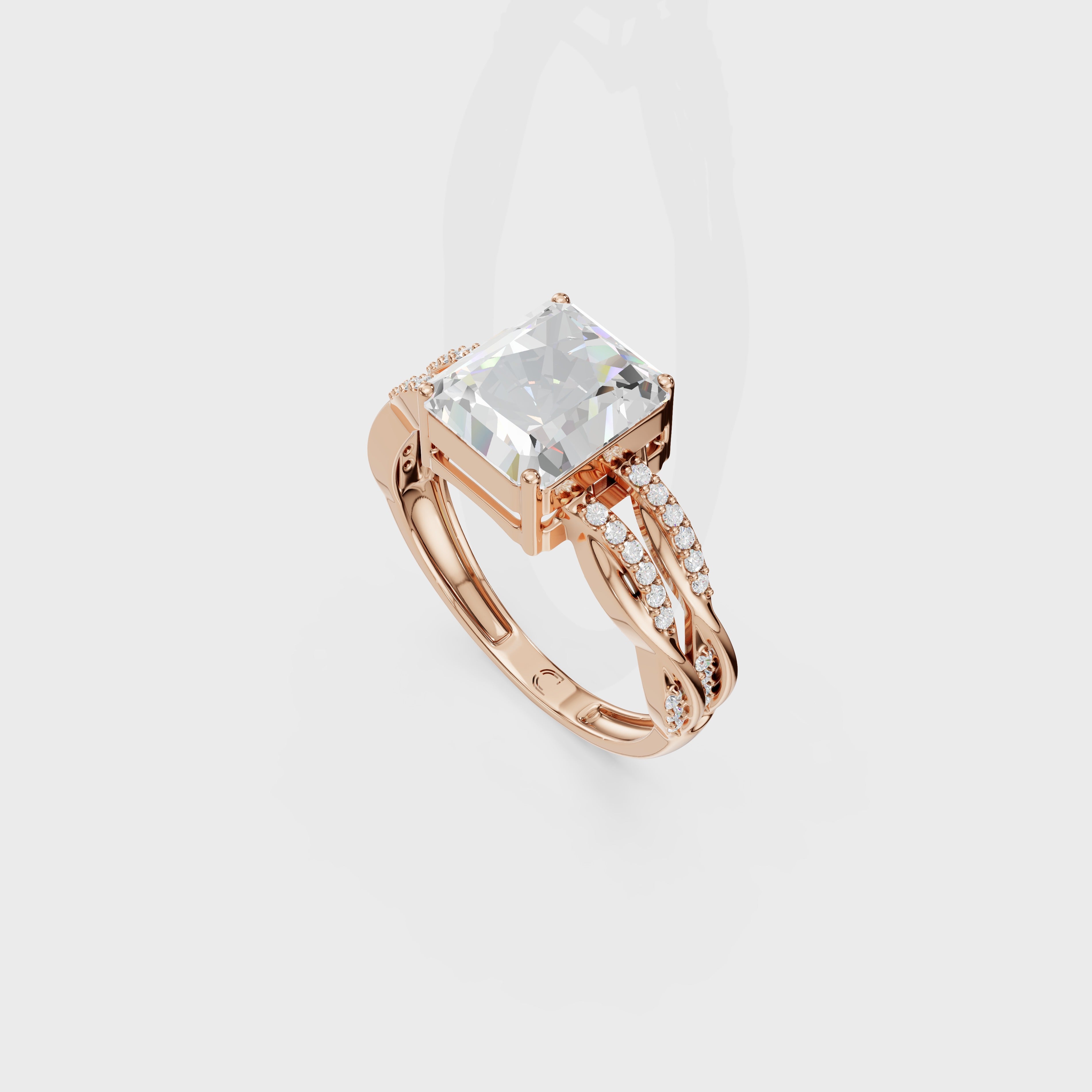 Cathedral Radiant Embrace Twirl Ring