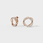 Pave Diamond Knot Stud Earrings