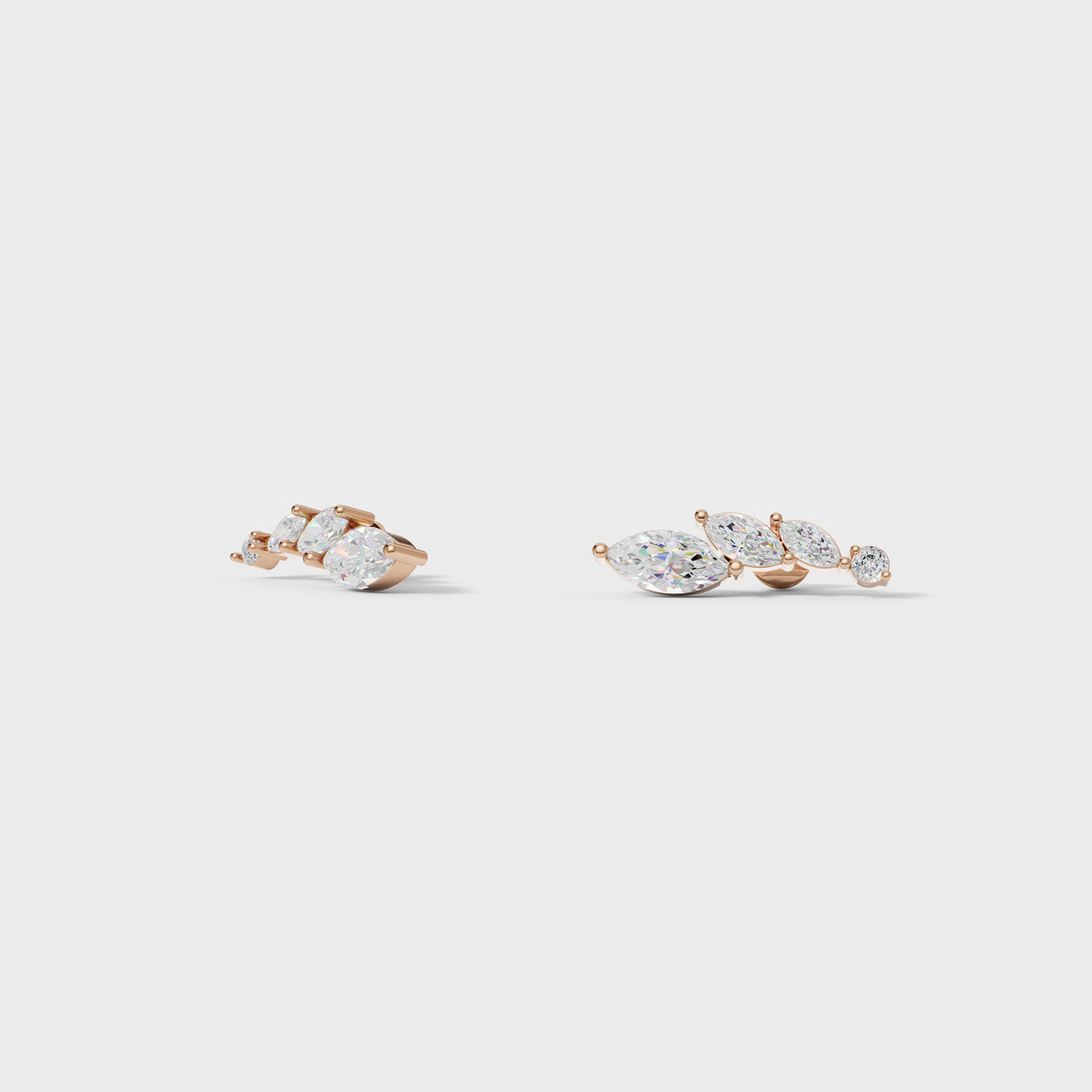 Pear Blossom Diamond Climber Earring