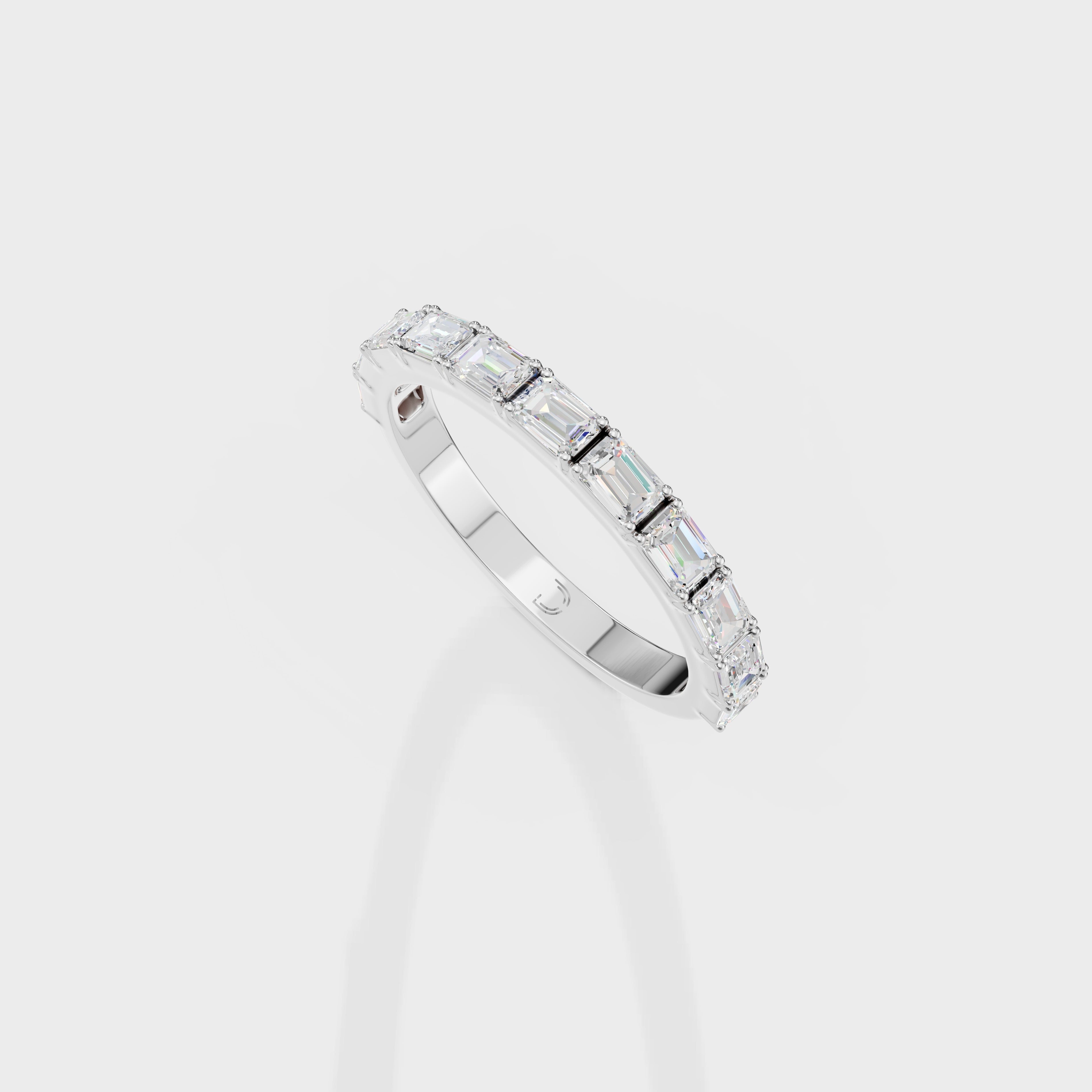 Emerald Cut Diamond Eternity Band