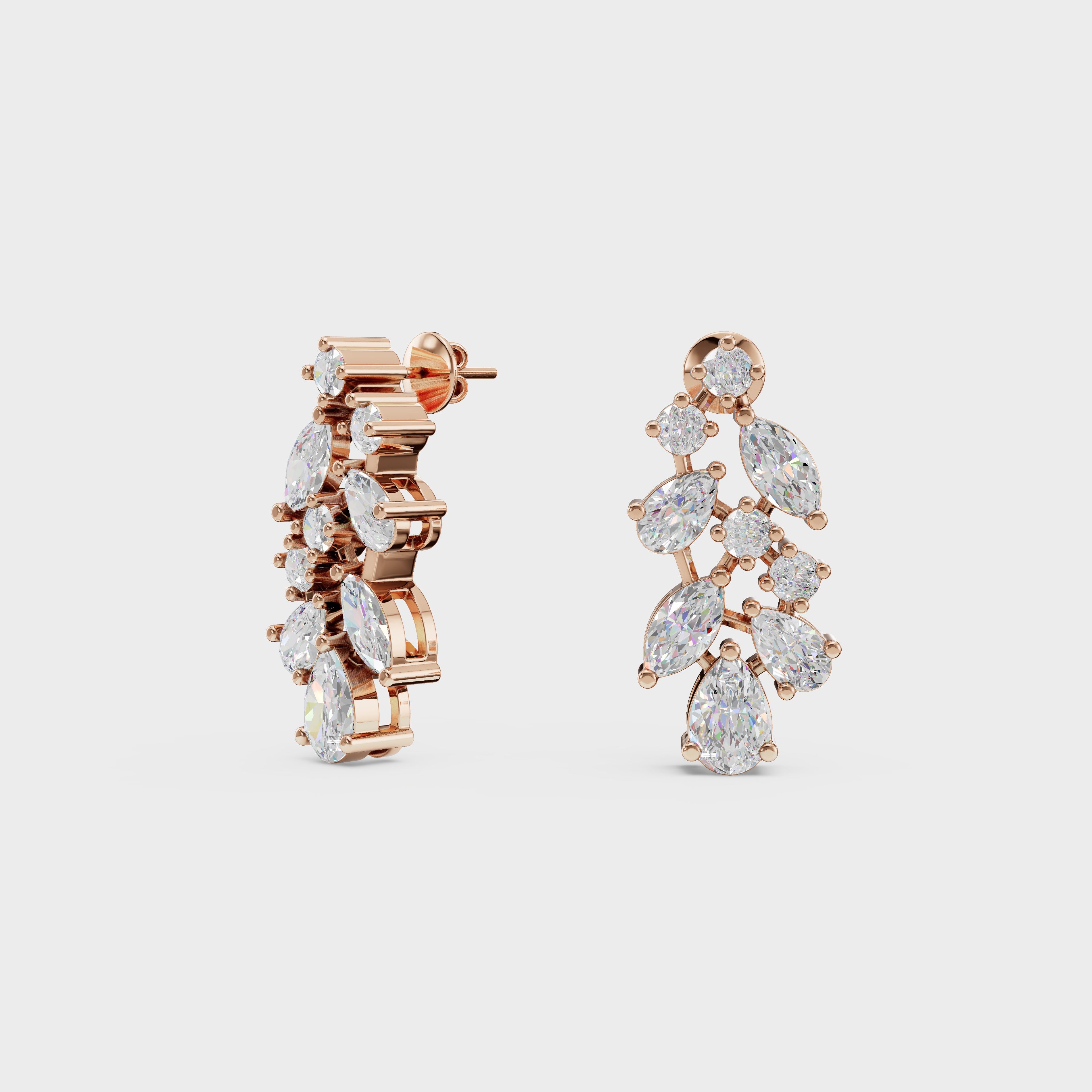 Pear & Marquise Cut Diamond Drops