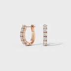 Brilliant Cut Diamond Huggie Hoops