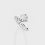 Curved Bypass Pear Ring