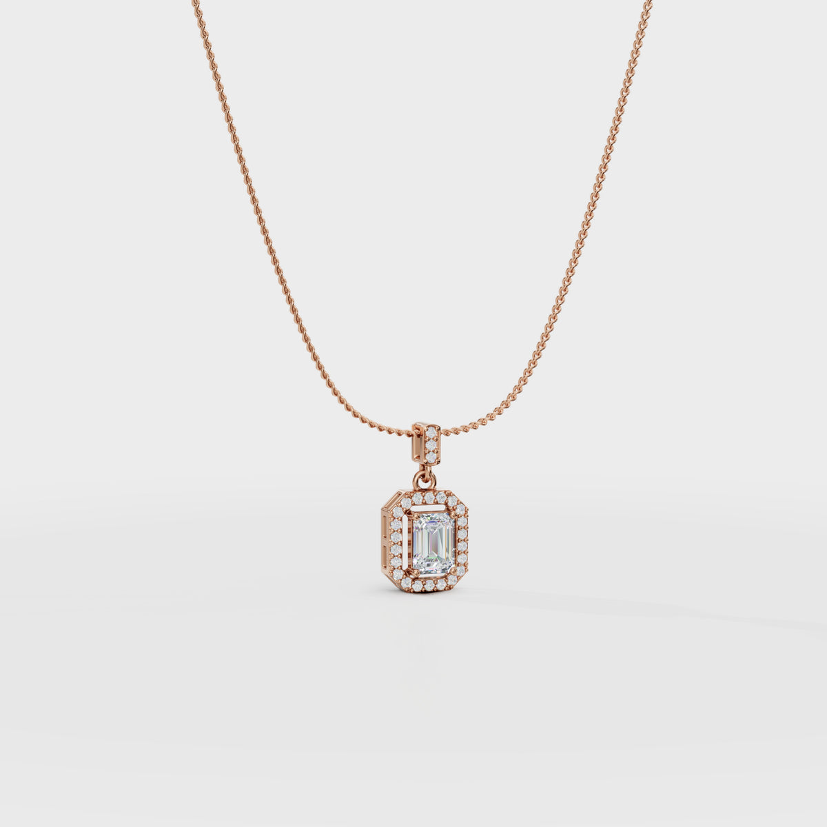 Luxe 1ct Emerald Cut Pendant