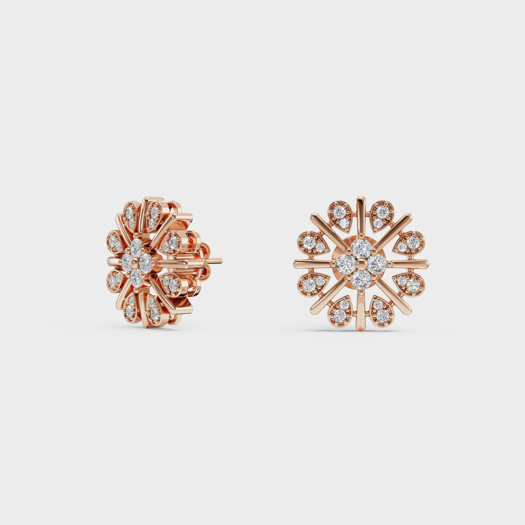 Sunburst Bloom Diamond Earrings