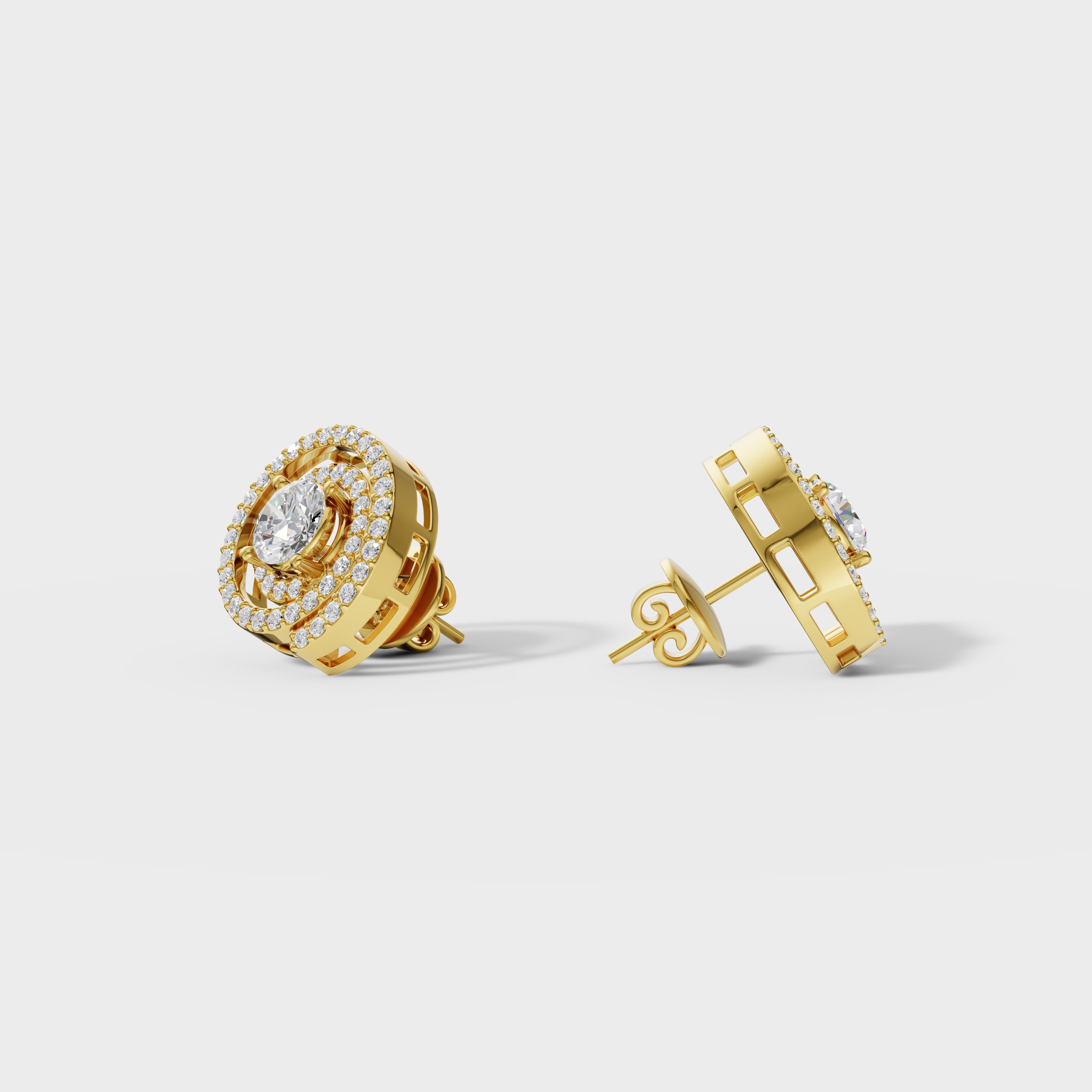 Spiral Radiance Diamond Studs