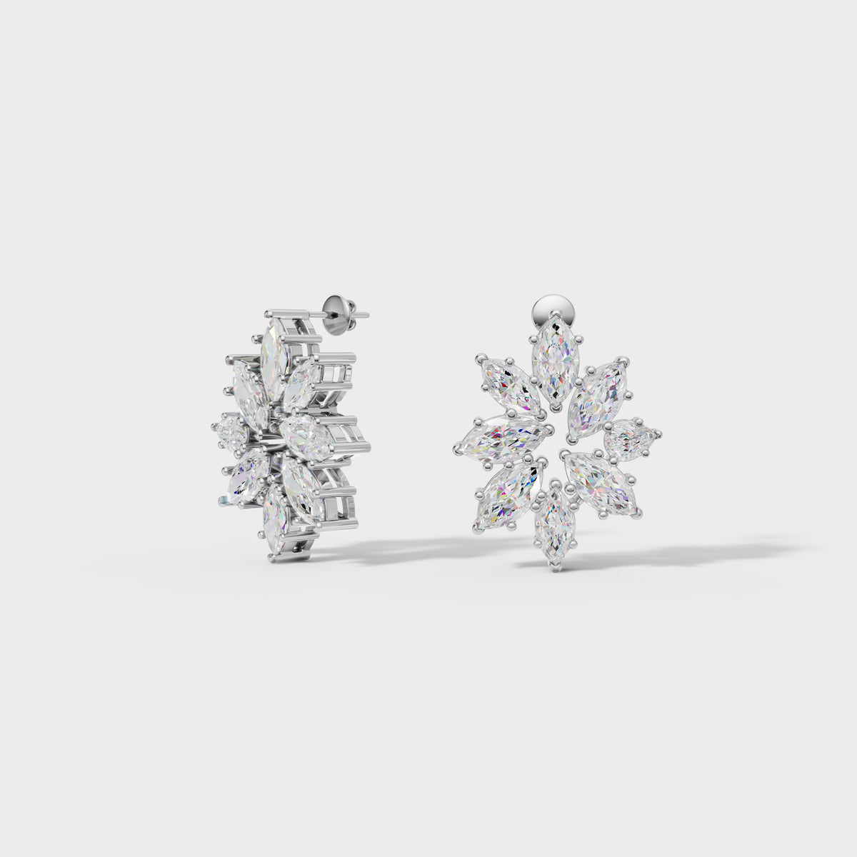 Marquise Bloom Diamond Stud