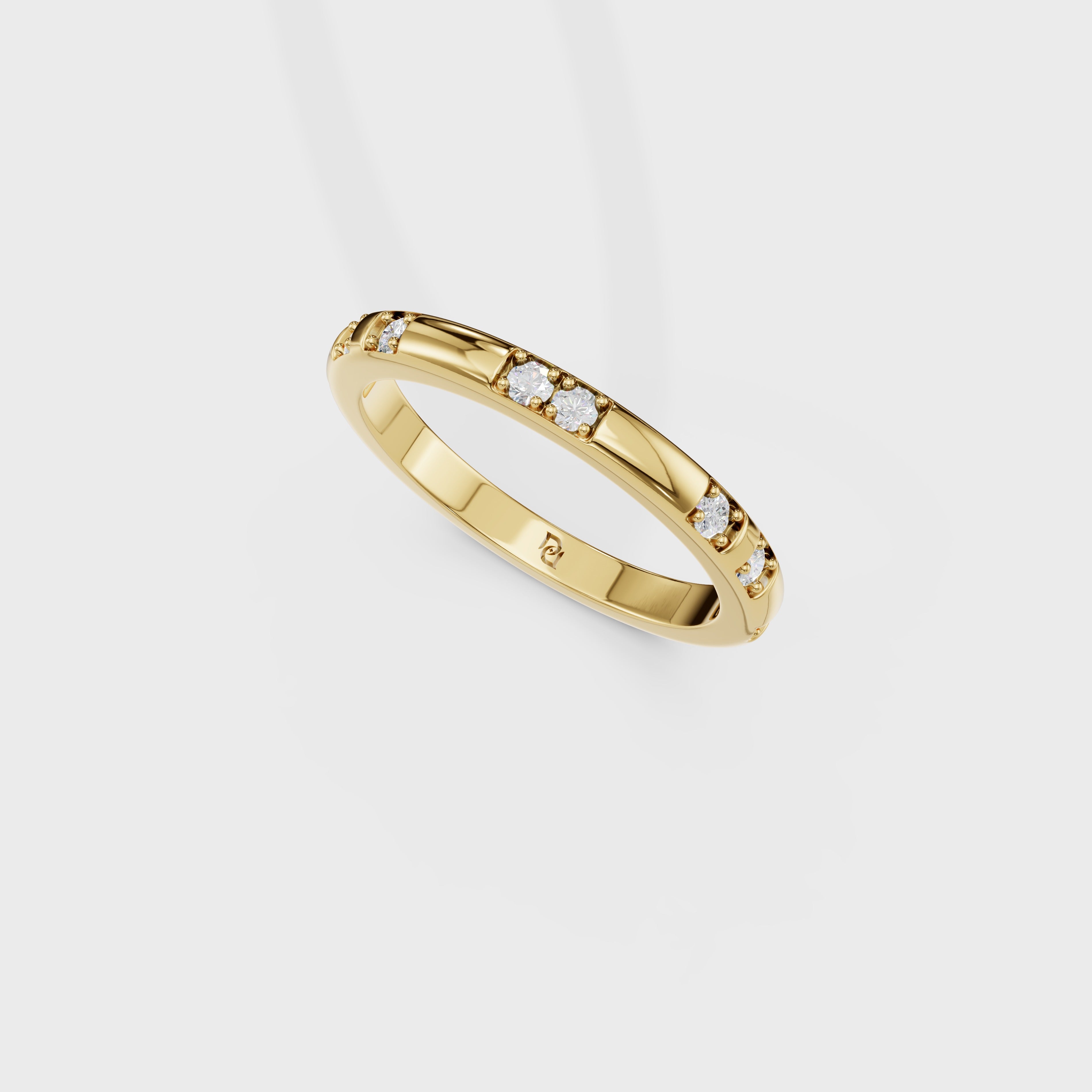 Modern Lines Diamond Wedding Band