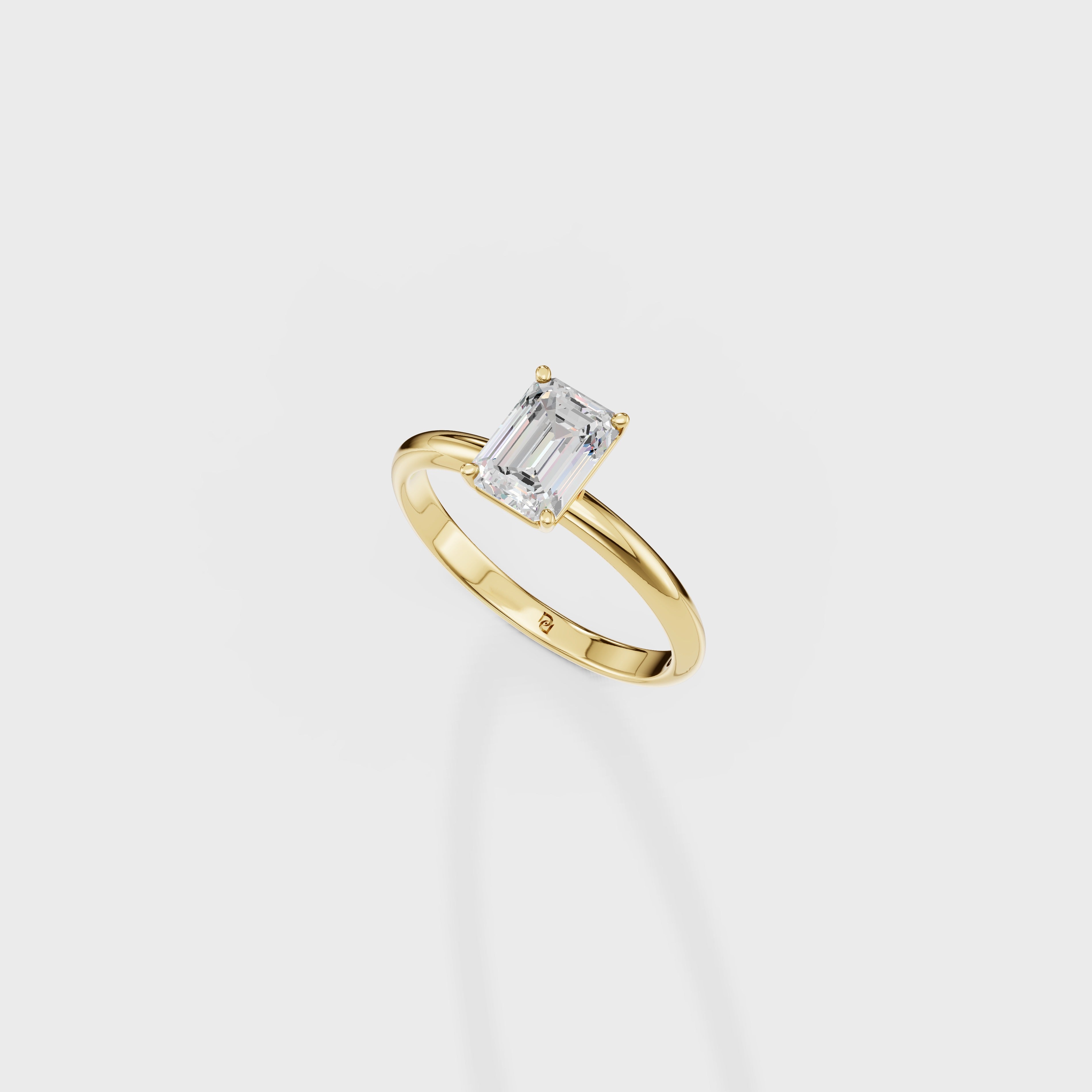 Classic Emerald Cut Solitaire Ring