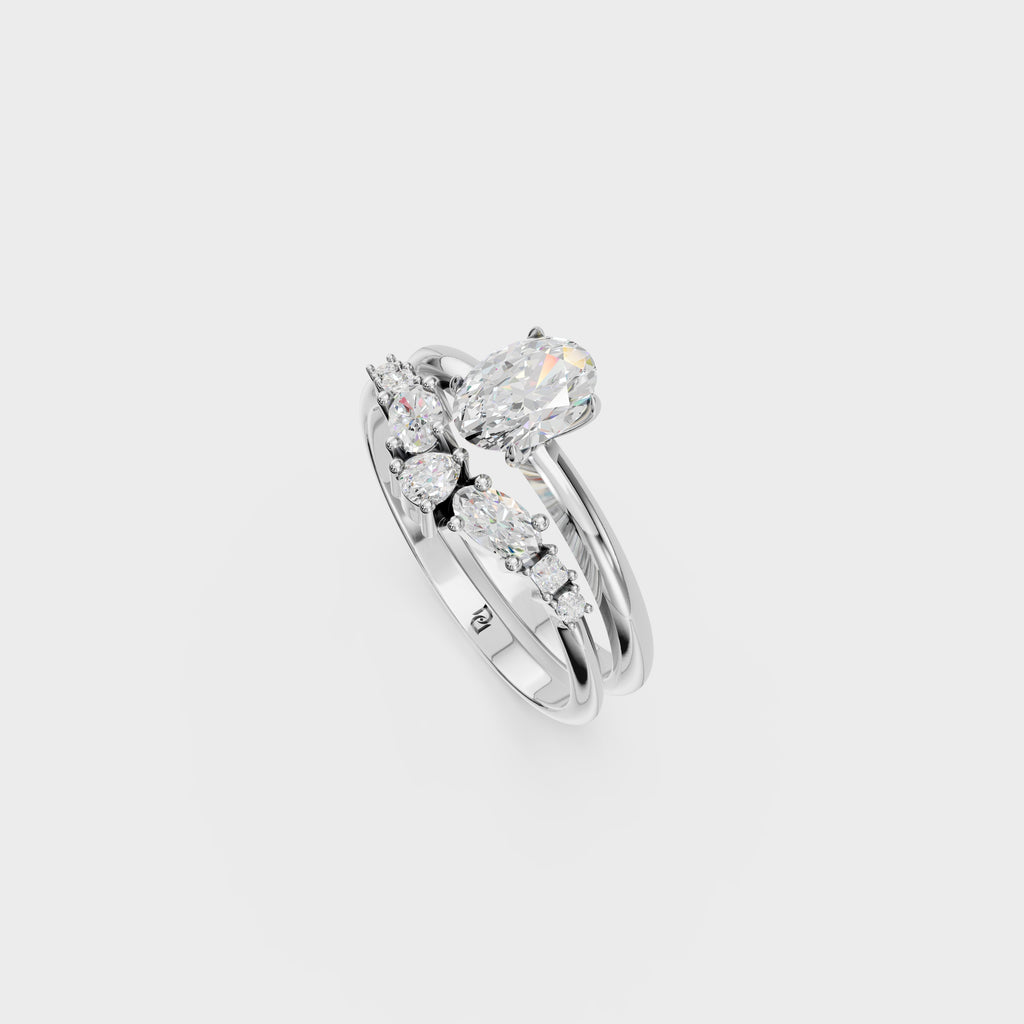 Ethical Elegance Oval Cut Bridal Set