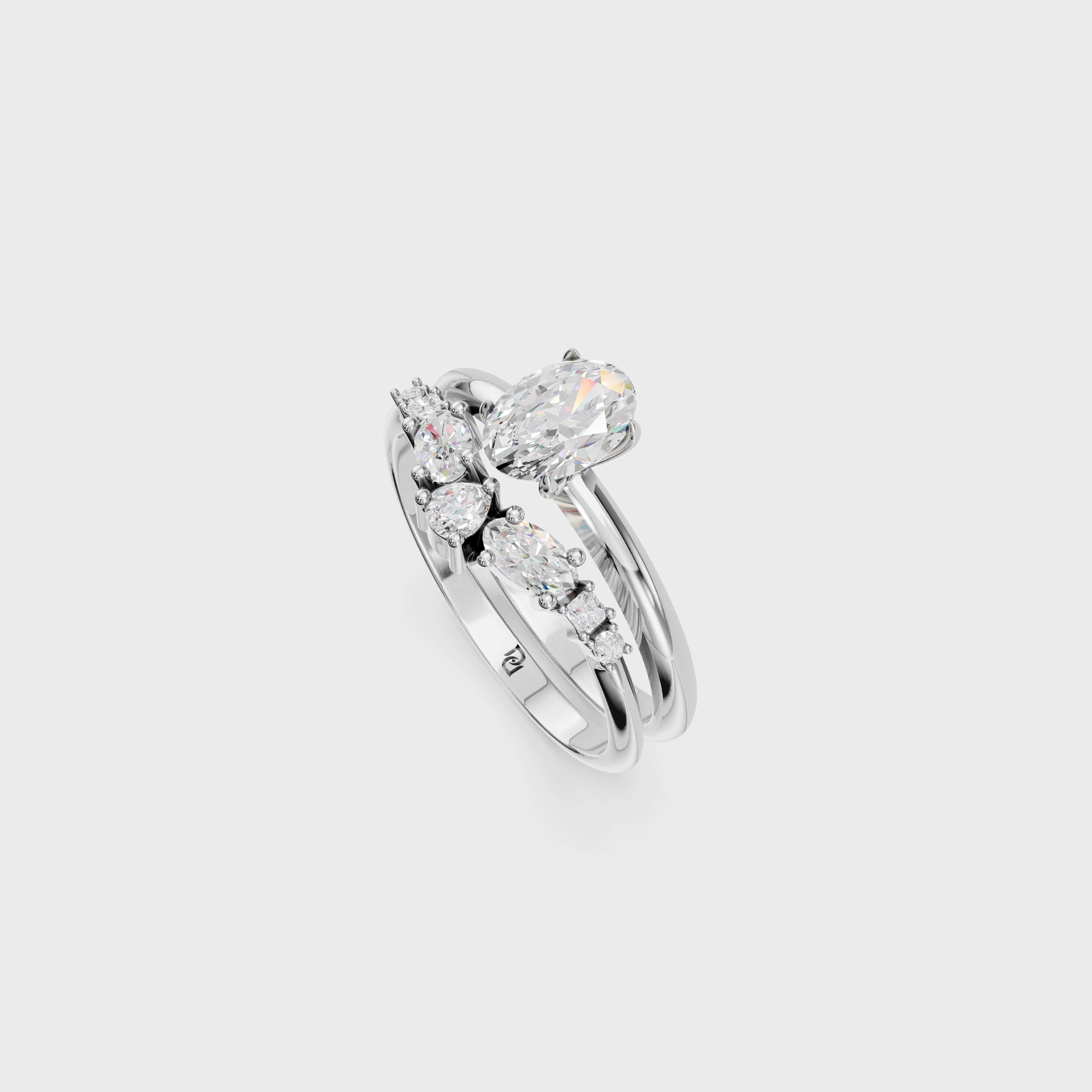 Ethical Elegance Oval Cut Bridal Set