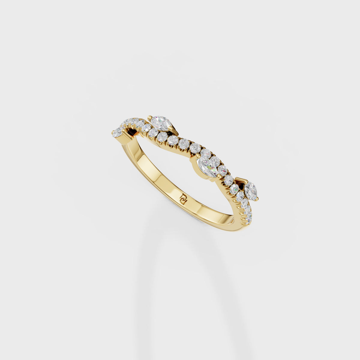 Marquise Tiara Wedding Band