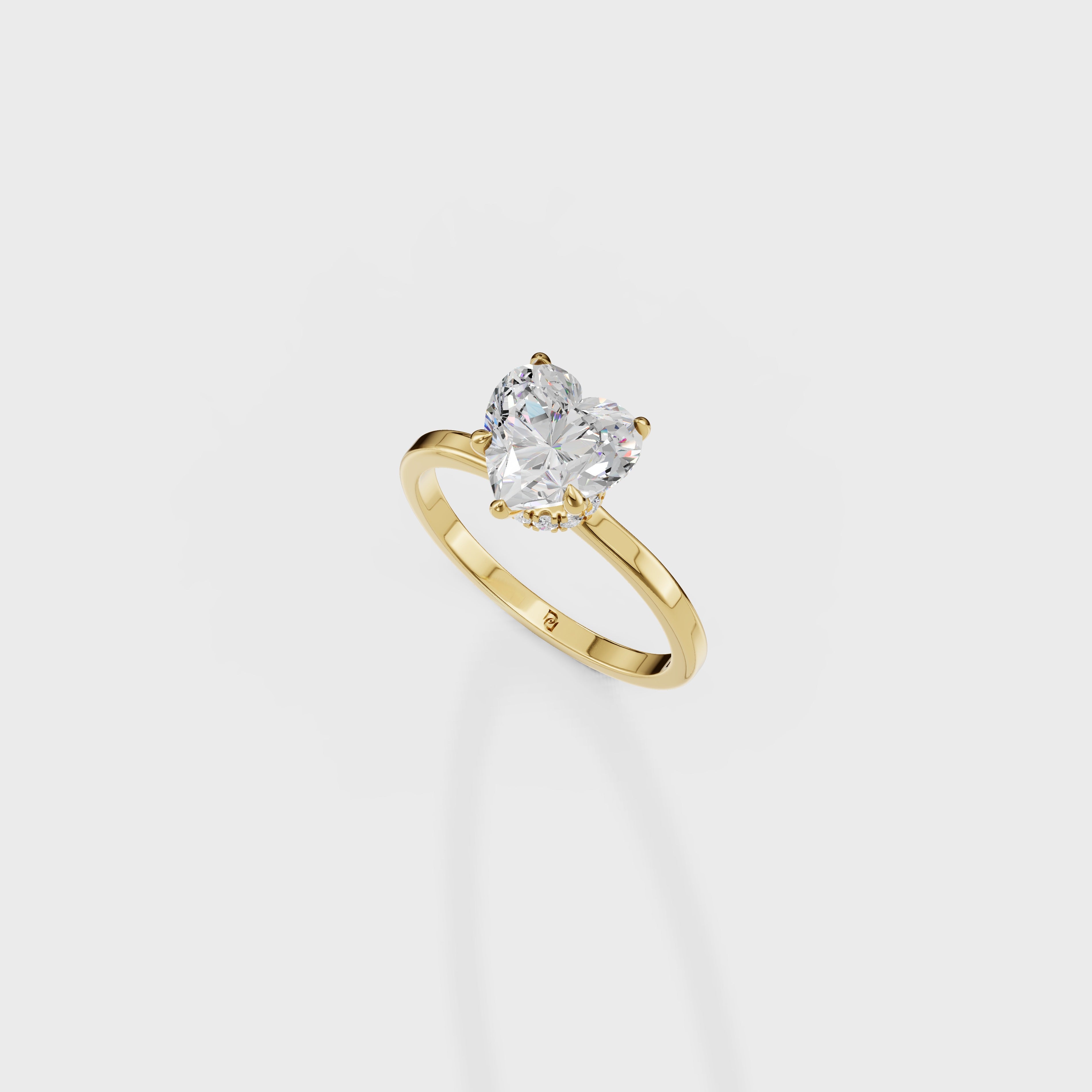 love's Reflection Heart Shape Ring