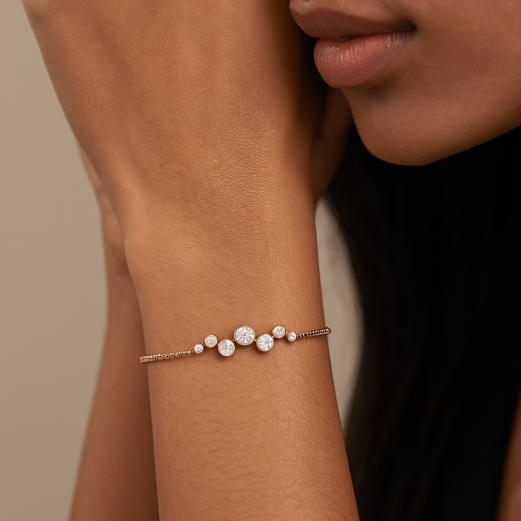 Sparkling Bezel Set Crystal Bracelet