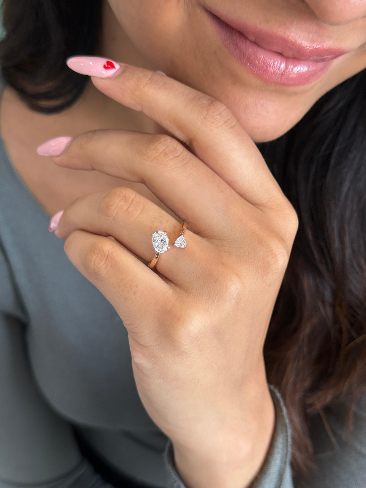 Oval Heart Ring