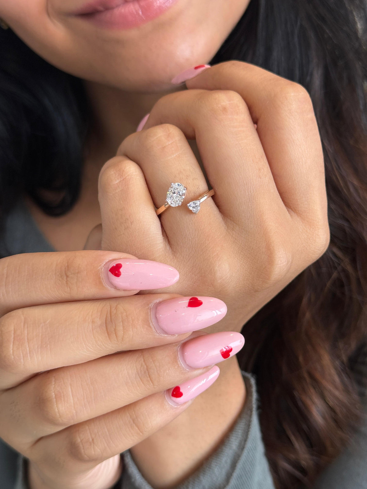 Oval Heart Ring