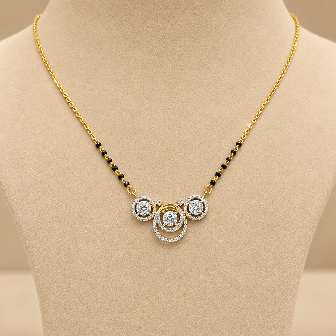 Interlinked Circles Diamond Mangalsutra