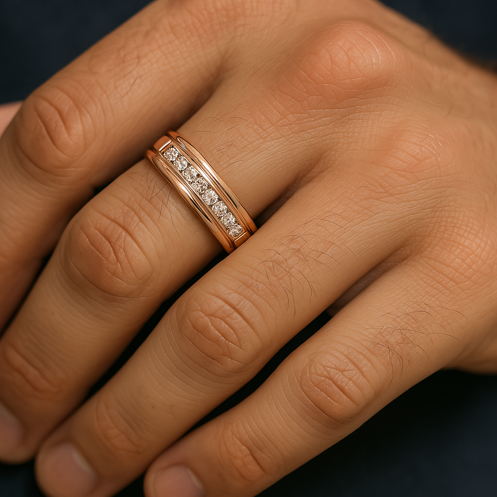 Round Glowline Men's Ring