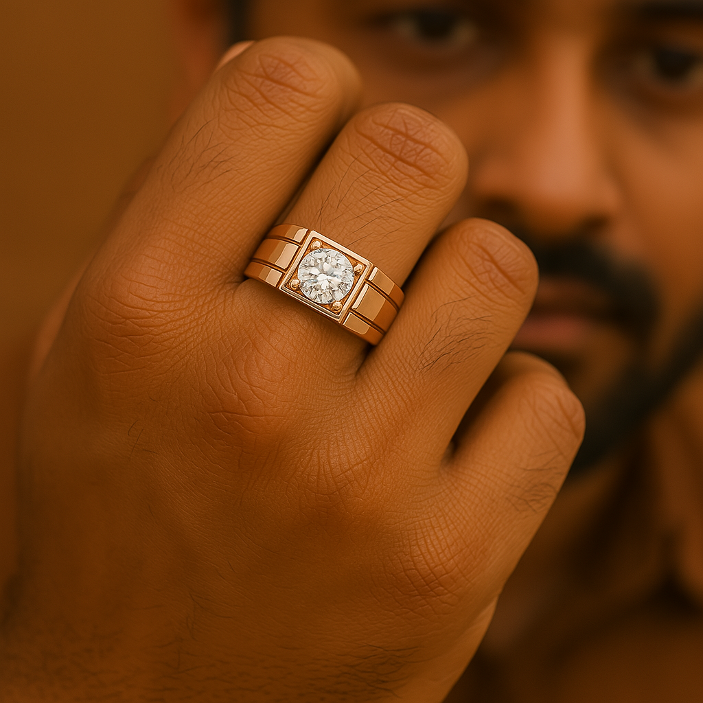 Helious Round Cut Men's Ring