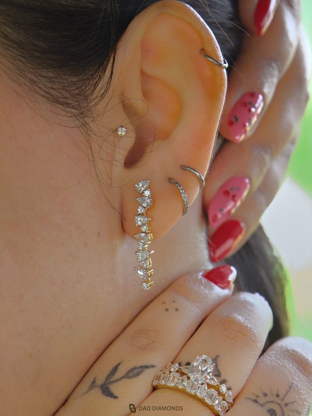 Pear Loop Earring Small