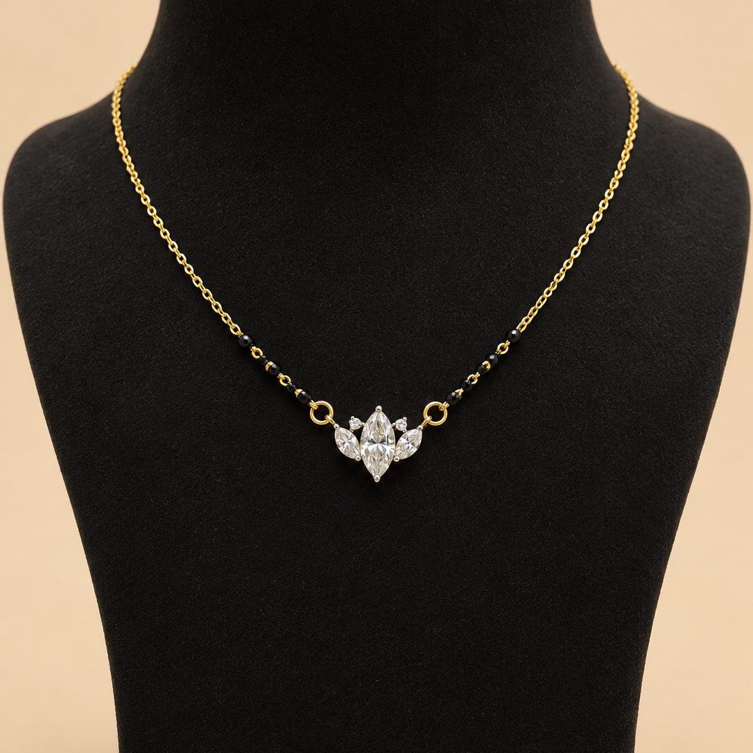 Marquise Cluster Diamond Mangalsutra