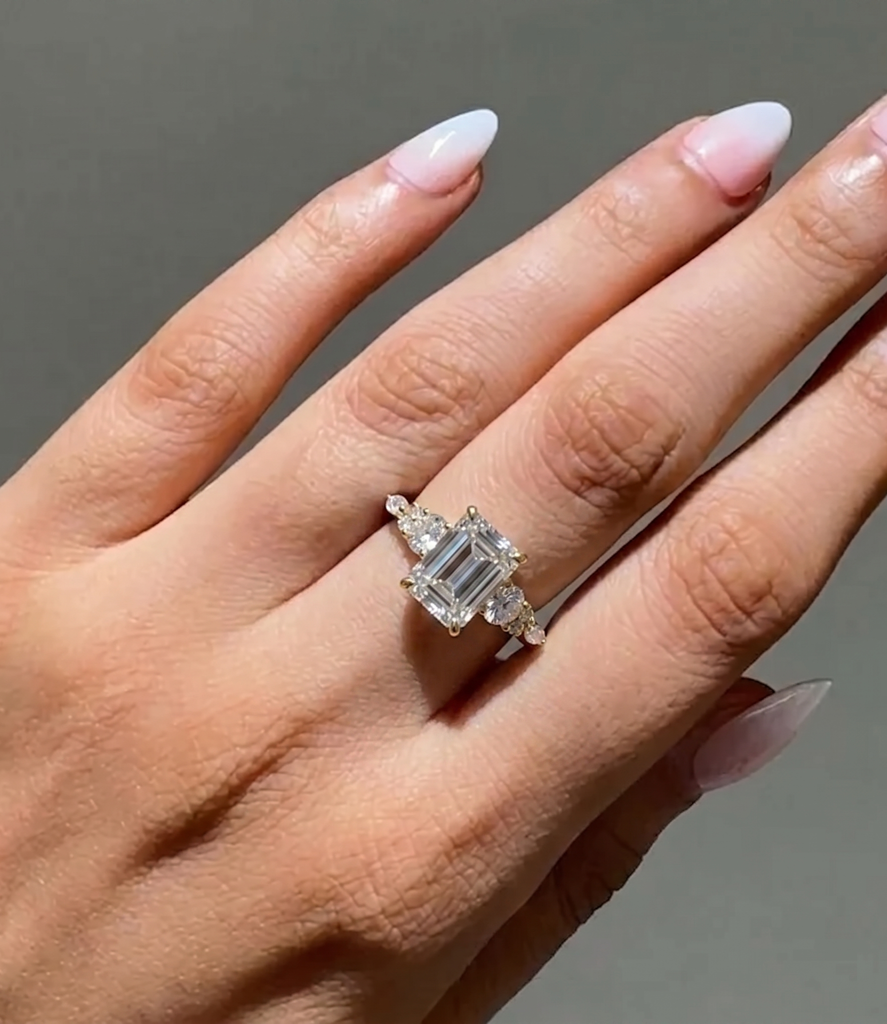 1.50ct Bespoke Emerald Cut Multi-Stone Diamond Ring