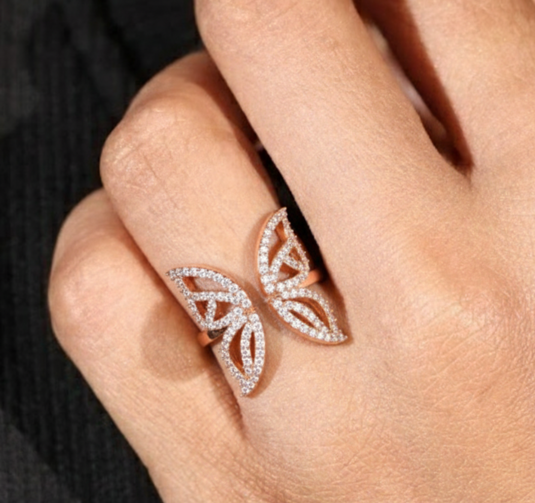 Blush Harmony Butterfly Diamond Ring