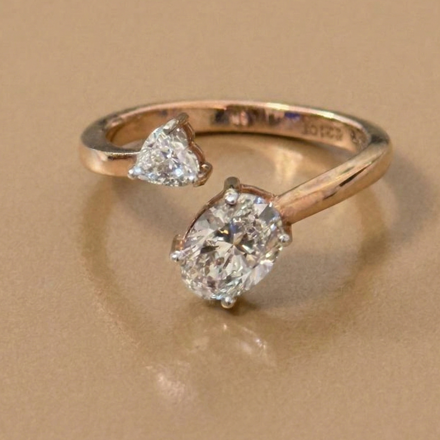 Oval Heart Ring