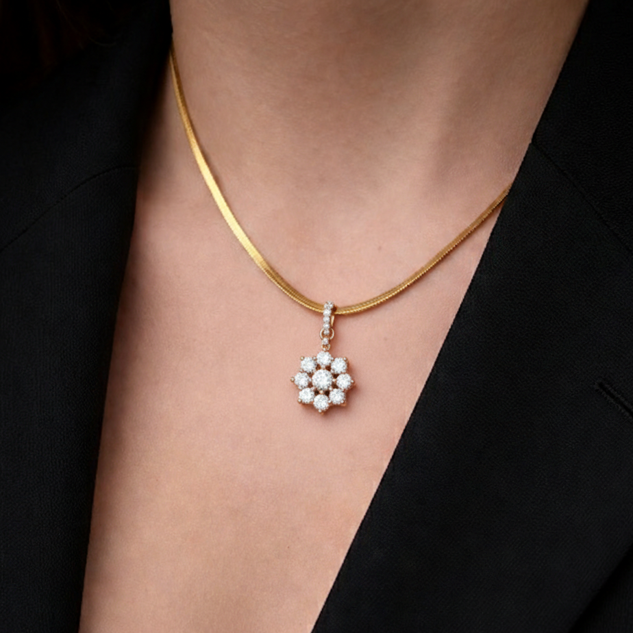 Dahila Diamond Cluster Pendant