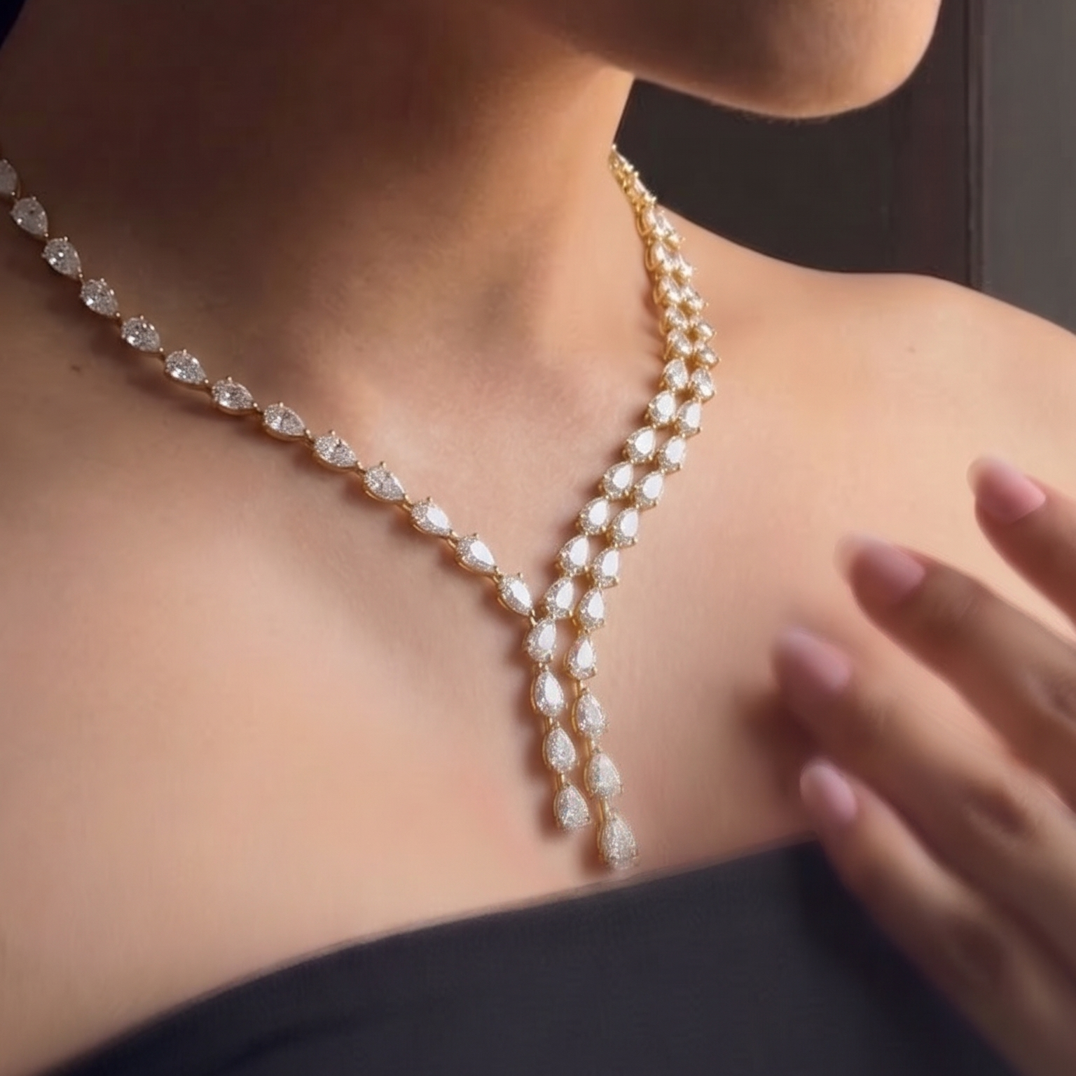 Pearluxe Cascade Necklace