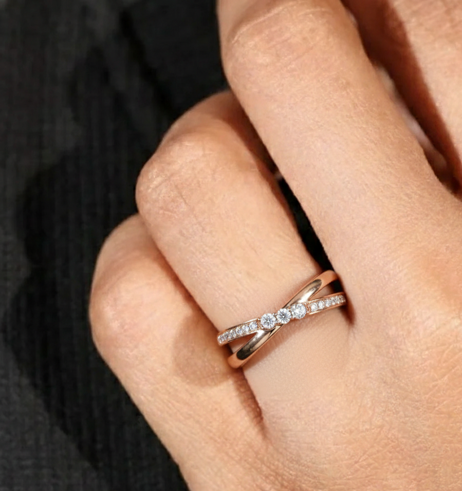 Dual Band Diamond Ring