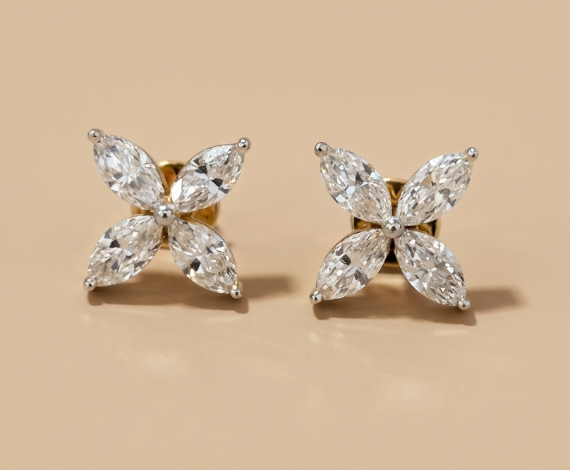 Marquise Petal Studs