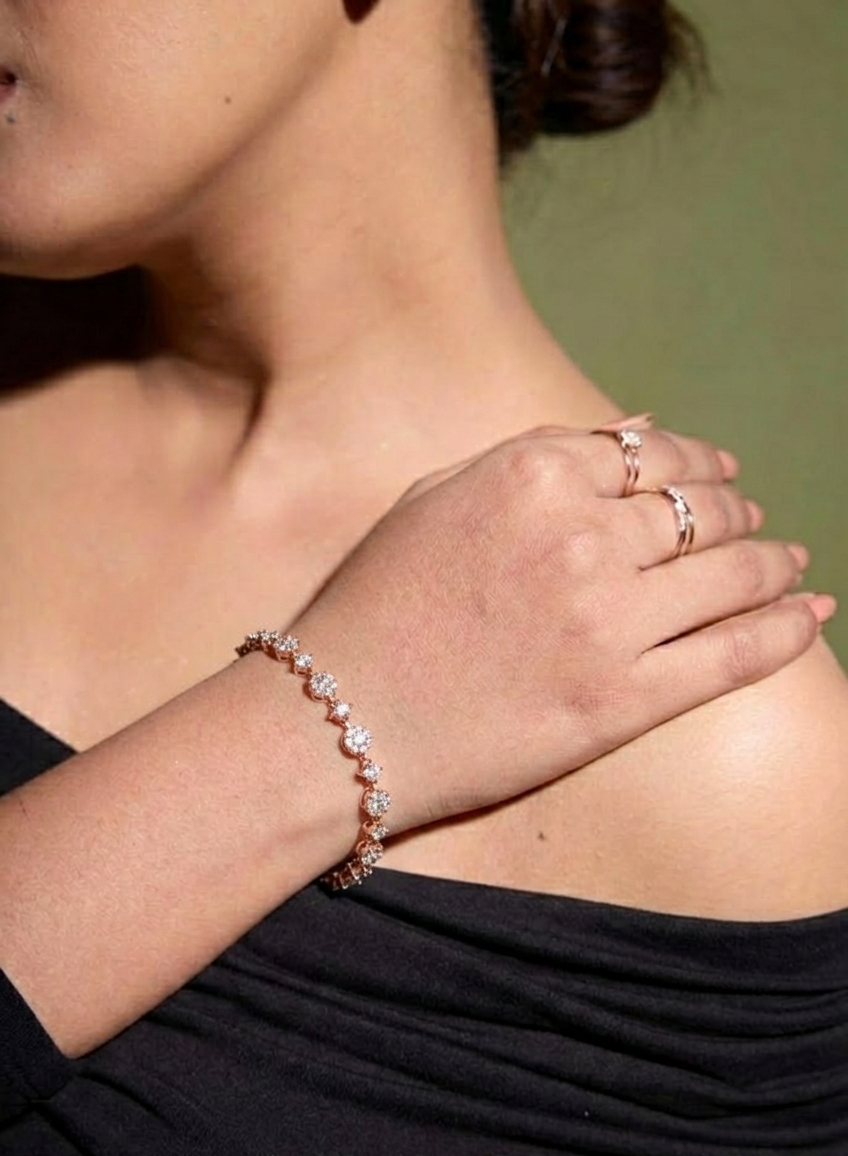Subtle Shine Diamond Tennis Bracelet