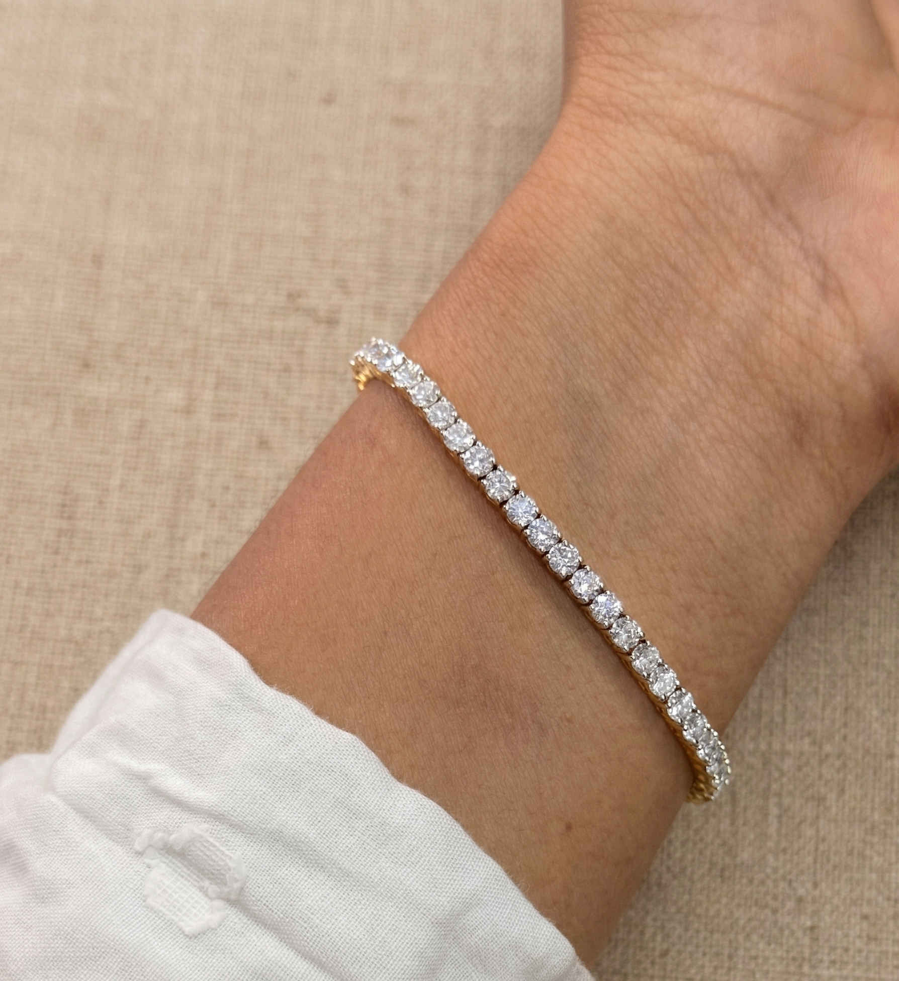 0.10ct Each Diamond Tennis Bracelet