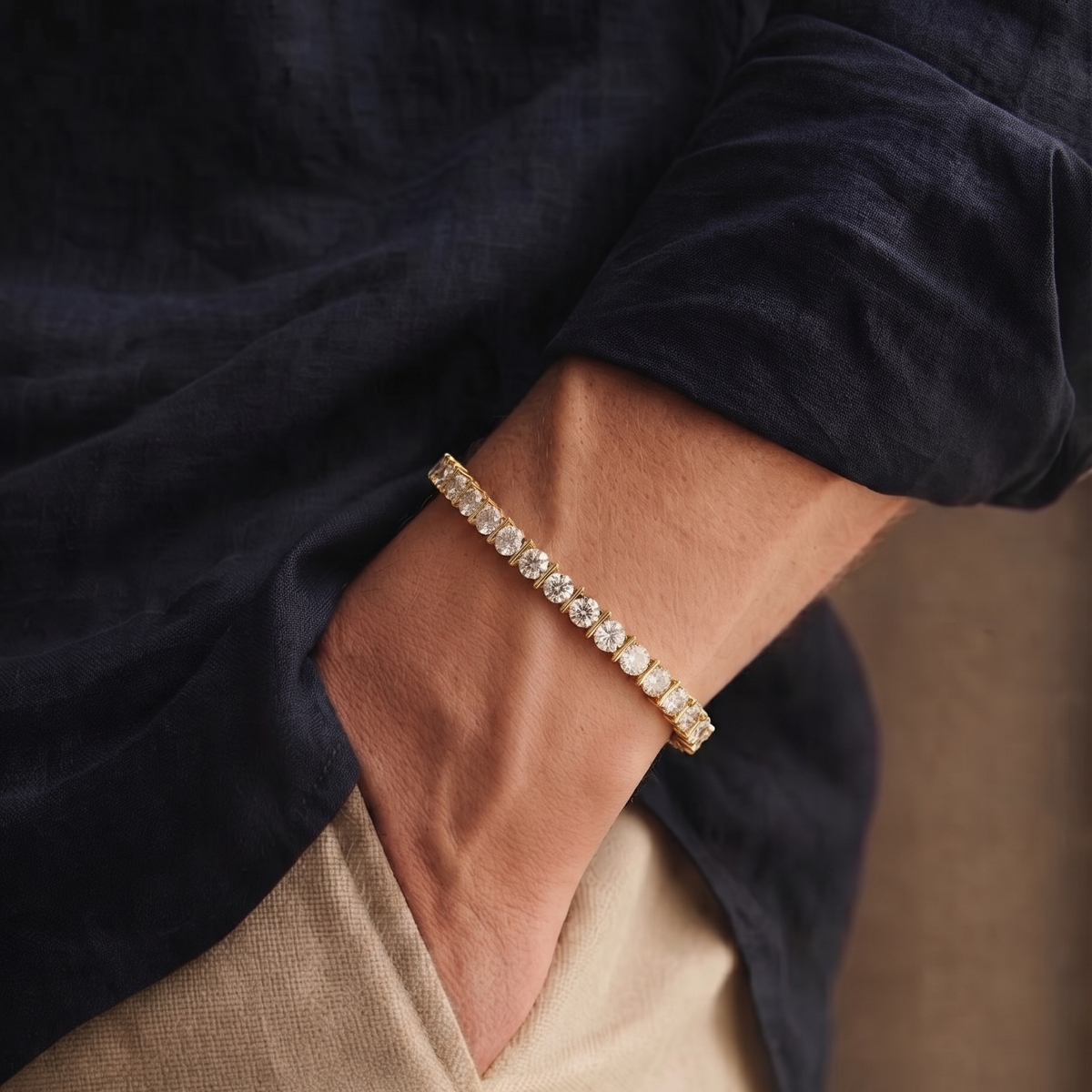 Linear Luxe Men’s Bracelet