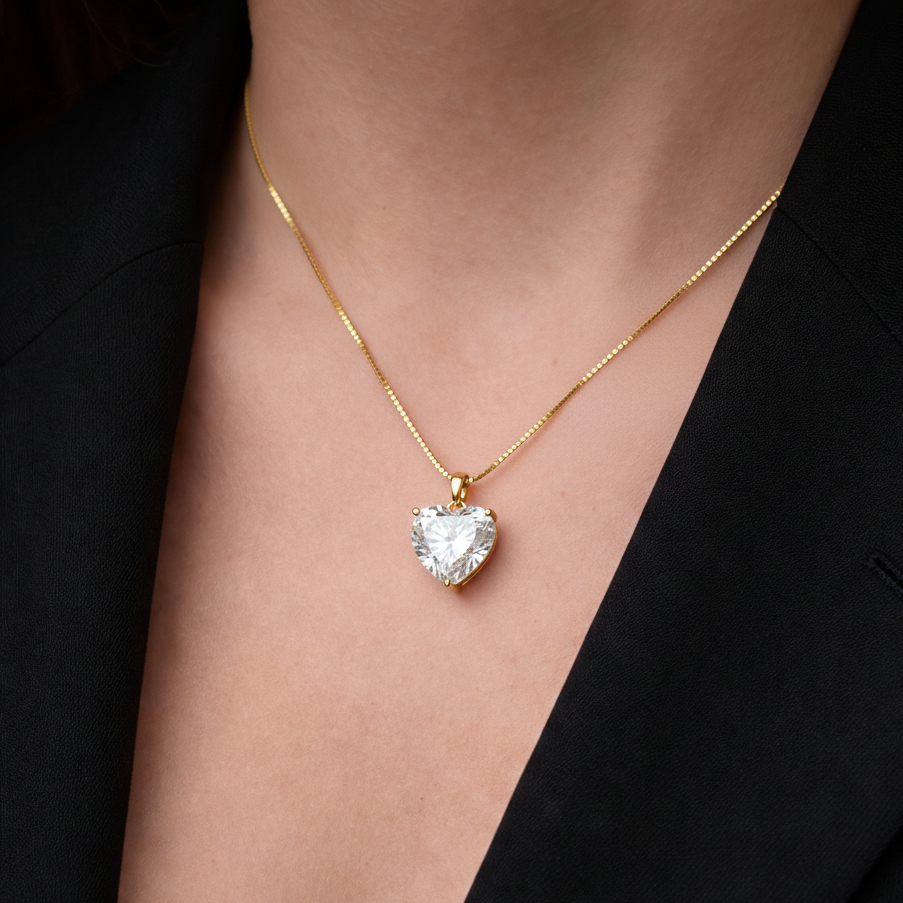 3.50ct Heart Cut Diamond Pendant