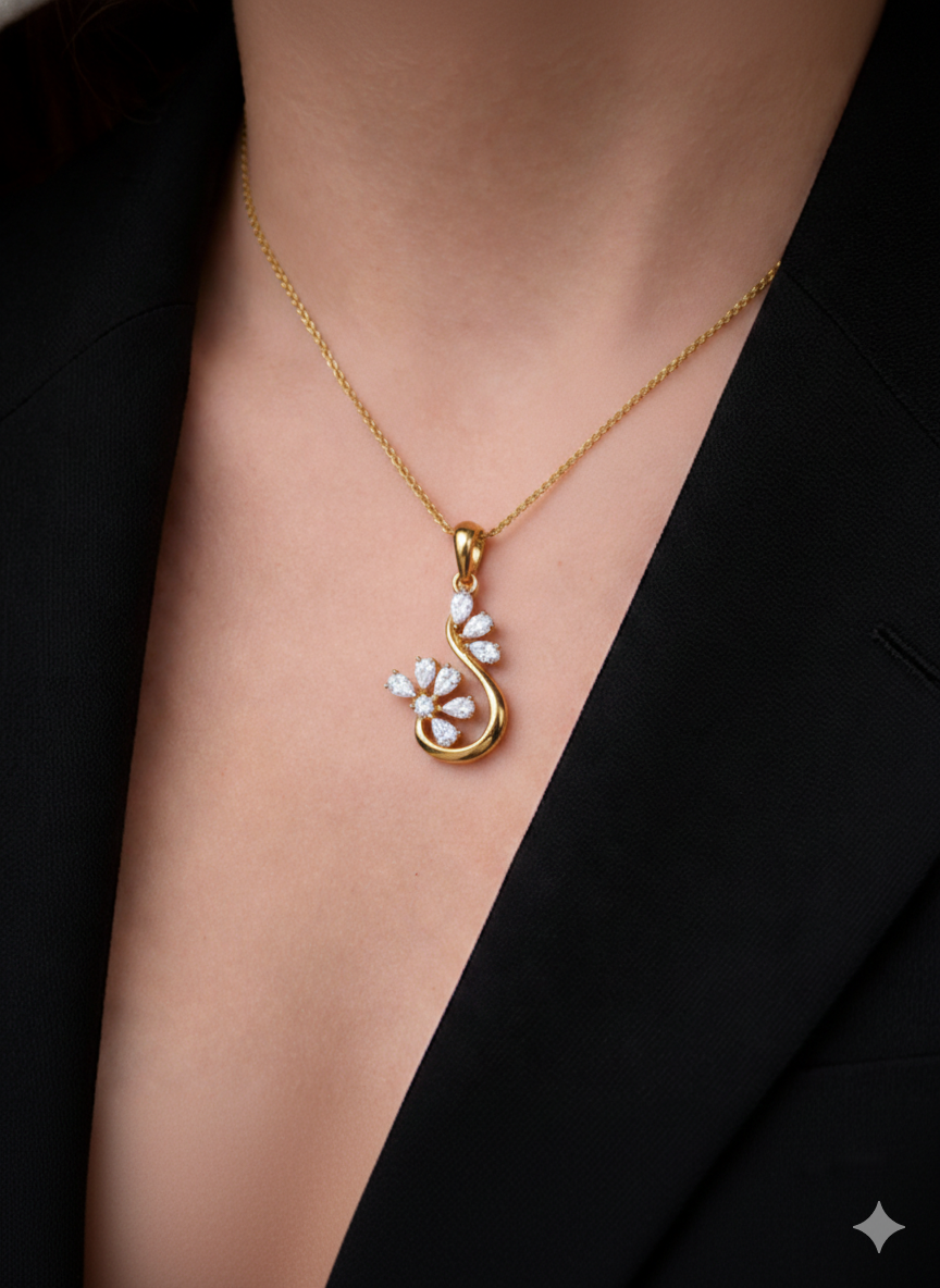 Petal Shine Pear Cut Pendant