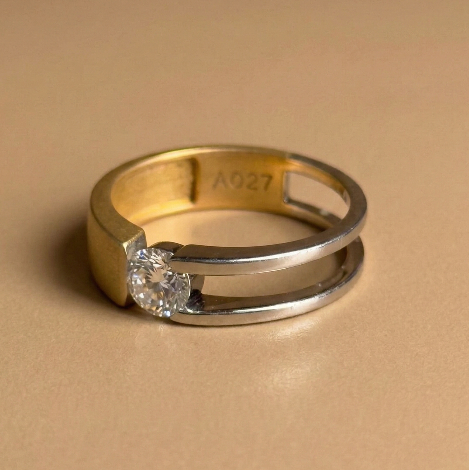 0.50ct 2 tone men's Ring