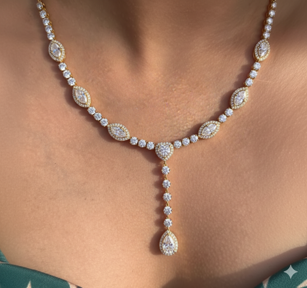 The Golden Marquise Cascade set