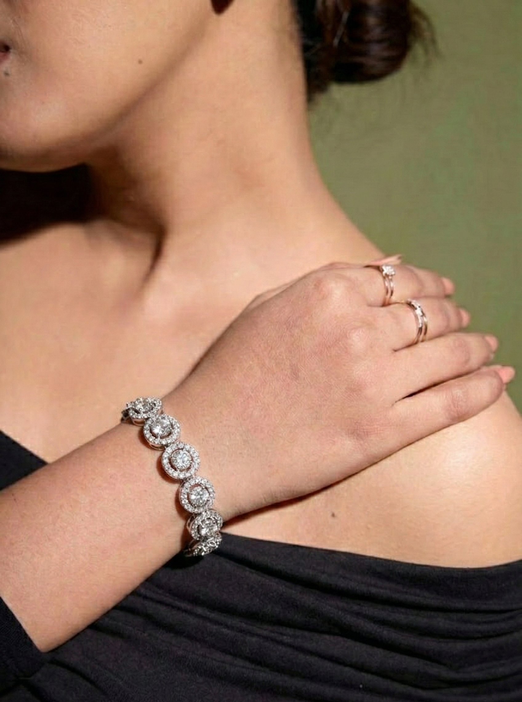 Halo Diamond Bracelet