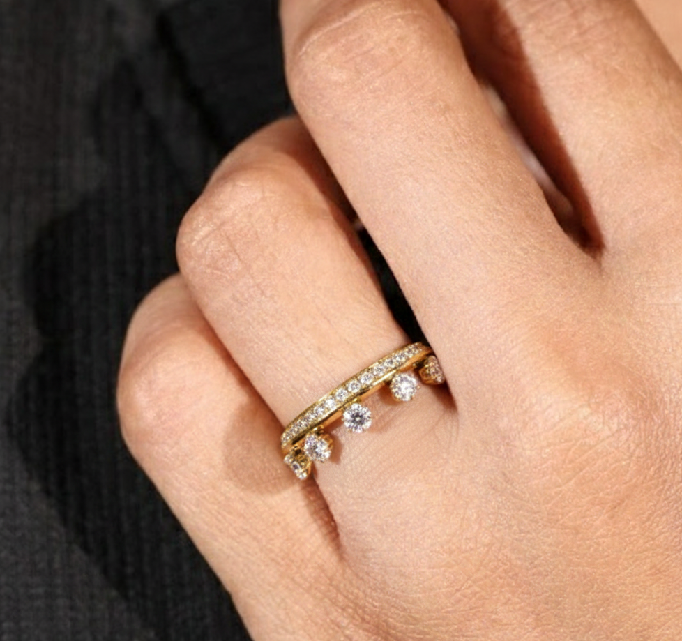 Modern Frame Diamond Ring