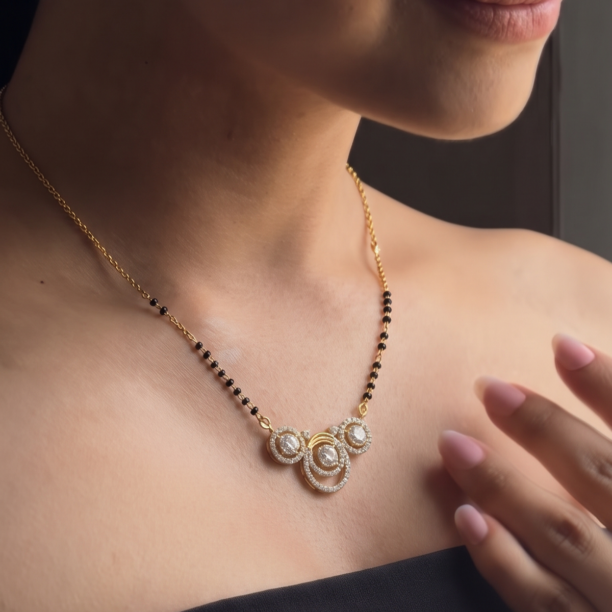 Interlinked Circles Diamond Mangalsutra