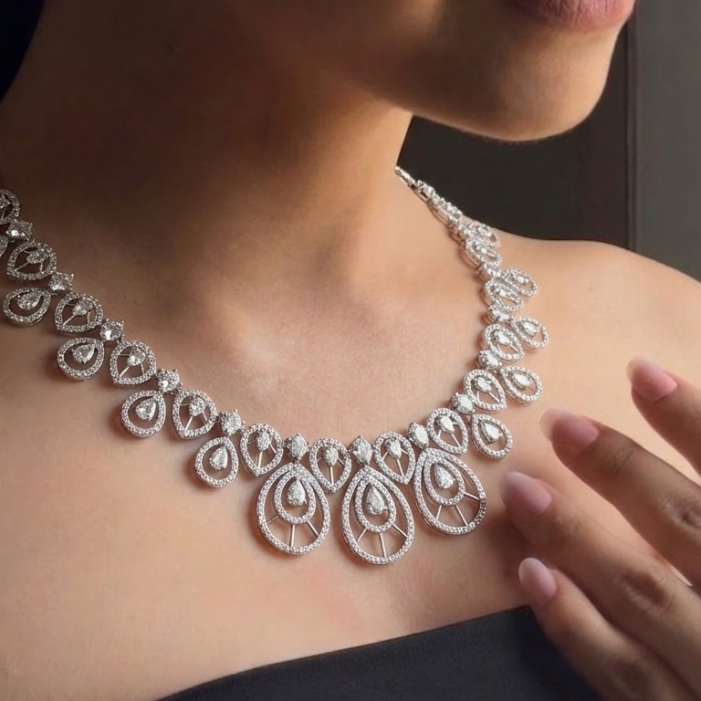 Diamond Cascade Necklace