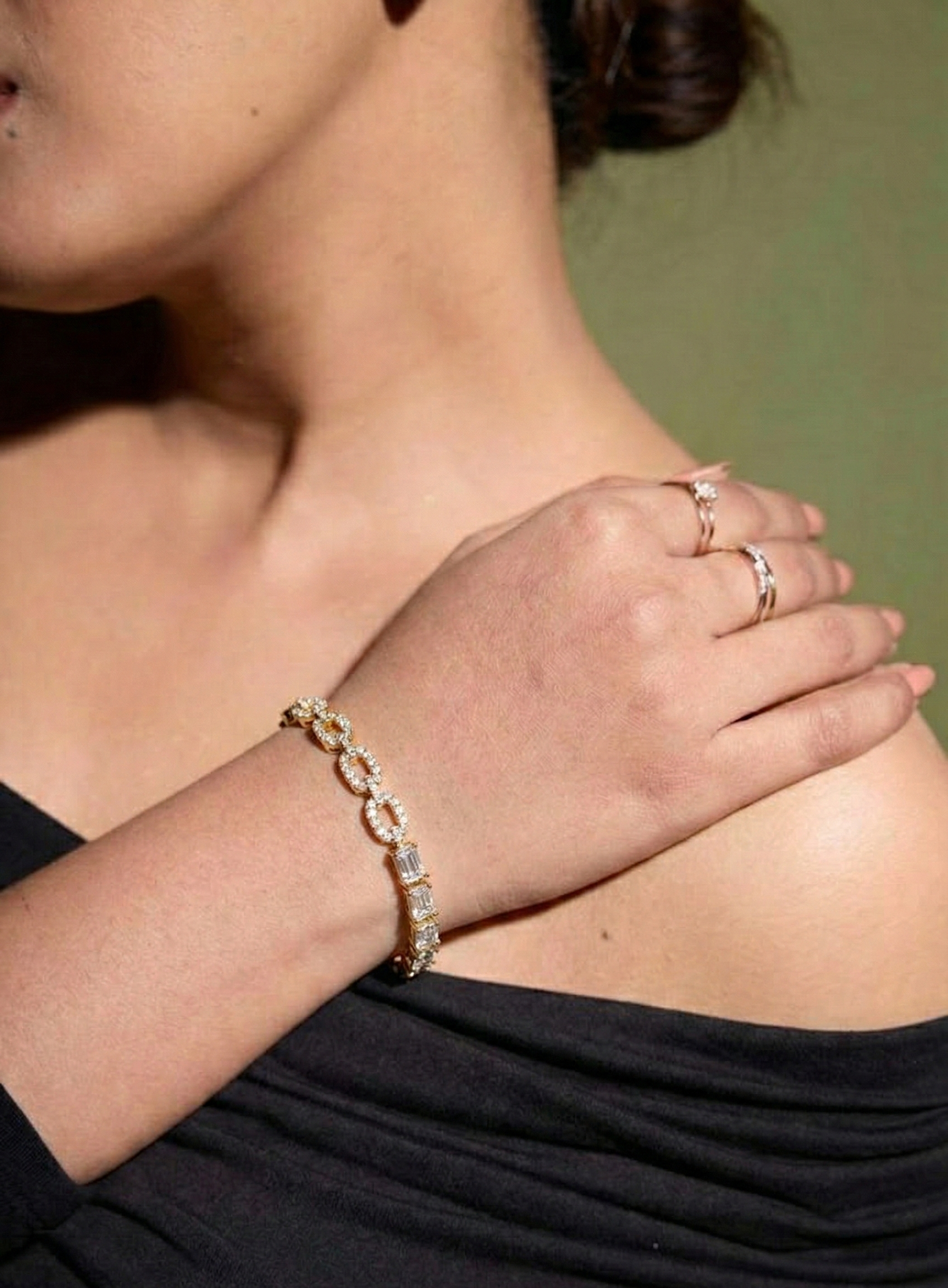 Emerald Shine Link Bracelet
