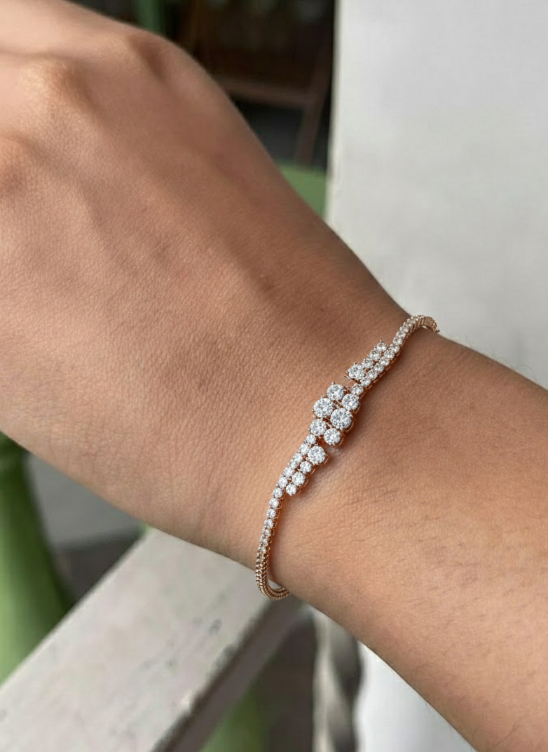 Luxury Cluster Diamond Bracelet