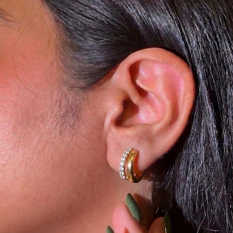 Dual-Line Diamond Hoop