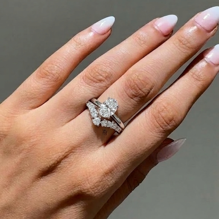 0.60ct Ethical Elegance Oval Cut Bridal Set