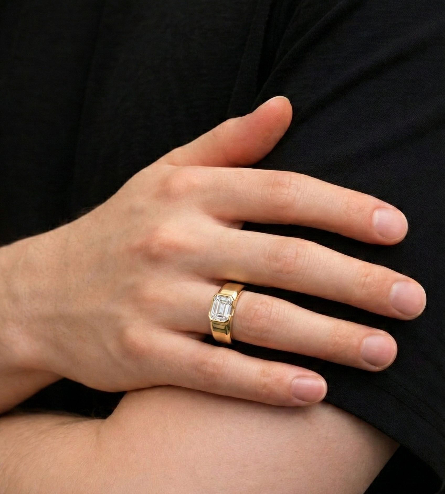 Lumora Emerald Men's Ring