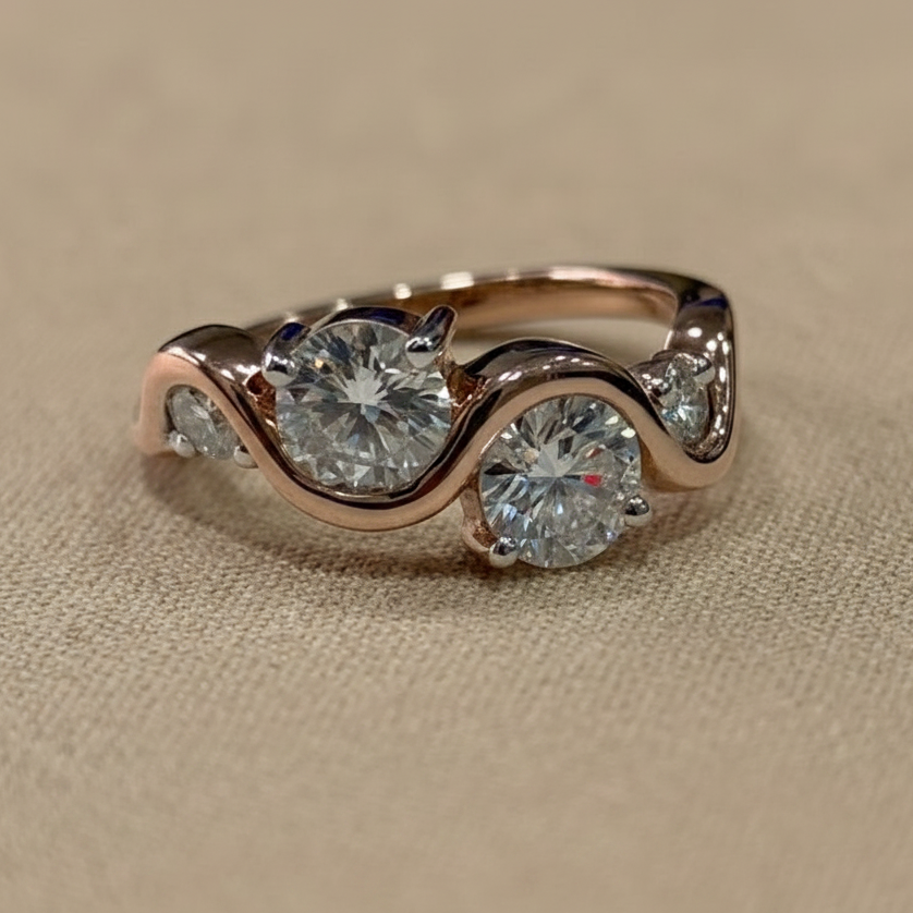 Oceania Diamond Swirl Ring