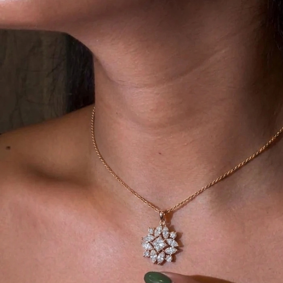 Geometric bloom pendant